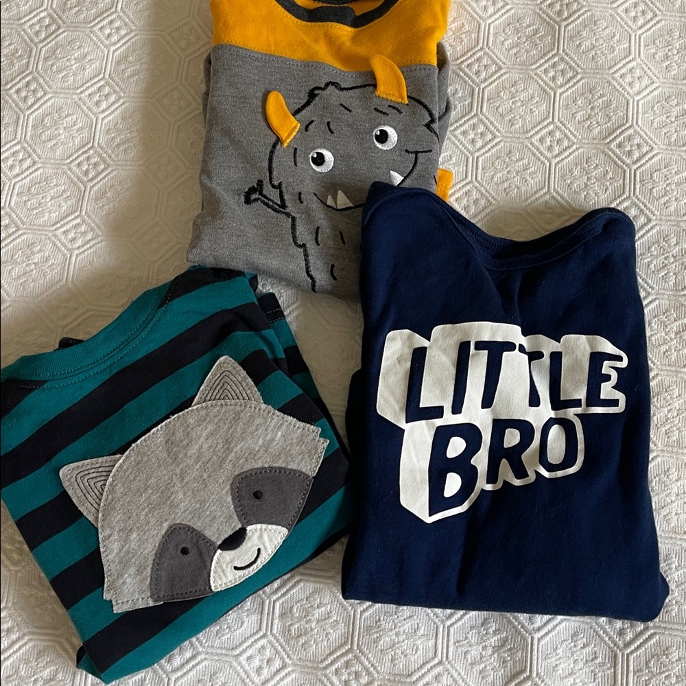 Carters & Garanimals Navy Blue 'Little Bro' Bodysuit 24 month old
